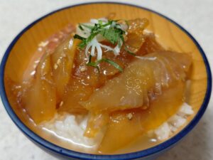 宇和島風の青鯛茶漬け（レモンパイの料理）