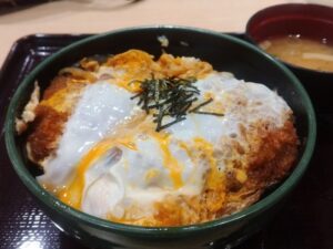 藤川サービスエリア（上り）の朝露高原の卵のかつ丼