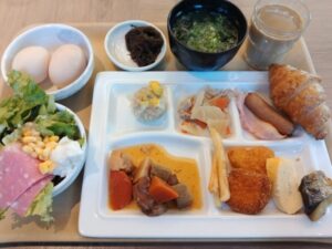 ルートイン草津栗東の朝食バイキング 1