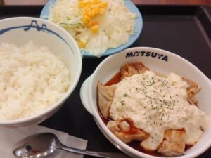 松屋「和風タルタルチキン定食（味噌汁なし）