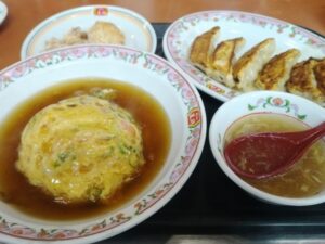 天津飯セット（和歌山の餃子の王将）