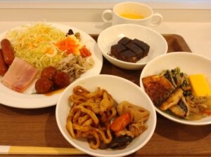 福岡ユウベルホテルの朝食ビュッフェ 1
