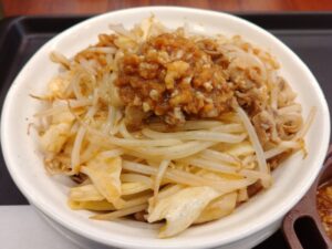 松屋「ニンニク野菜牛めし（並盛）」2