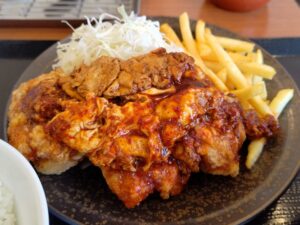 からやま「赤辛定食」2