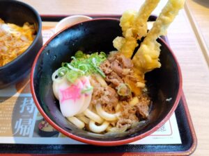 かしわごぼ天ぶっかけうどん（ミニサイズ／資さんうどん）