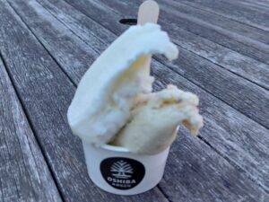 道の駅「大芝高原」で買ったジェラート