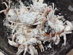 サワガニの天ぷら 1(レモンパイの料理)