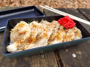 チャーシュー弁当(レモンパイの料理)