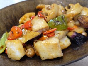 黒酢唐人/トウジンの黒酢あんかけ(レモンパイの料理)