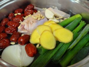 親鶏でサムゲタン作り 7