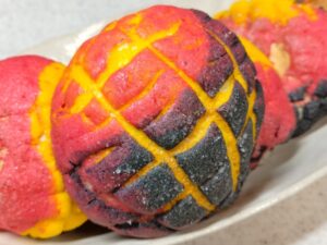 マーブルカラーメロンパン（レモンパイの料理）2