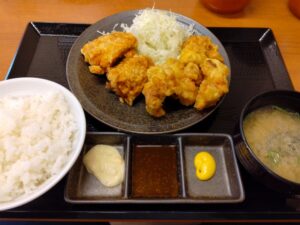 からやま「とり天合盛り定食」1