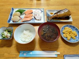 民宿やざわでの夕食 1