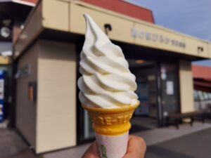 ひつじのミルクソフト（道の駅びふか）